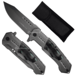 Canivete Material nobre Aço Inox com Abertura Rápida, 22cm Capa Protetora - Modelo: C SLKD325