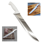 Faca Lâmina afiada 38cm Profissional Inox com Cabo Branco Ergonômico - LKCF02