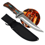 Faca para Churrasco em Aço Inox com Cabo de Madeira e Bainha - SLKA85