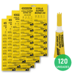 Kit 10 Cartelas Com 12 Colas Cada (120 unidades) Instantâneas 3g Com Alta Fixação - BOM1591