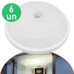 Kit 6 Luminárias Sobrepor Painel Plafon LED Sensor De Presença 18w - 61175