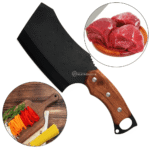 Cutelo Damasco Profissional Fulltang Aço Inoxidável Cabo em Madeira e Acabamento Premium - SLKJJD04