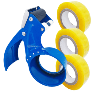 Kit Aplicador De Fita Adesiva Com 3 Rolos De Fita Adesiva 200 Metros