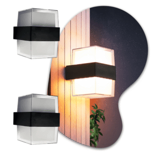 Kit 2 Arandelas de Parede Quadrada em Acrílico Luz Branco Quente 10w IP20 Bivolt - 61172