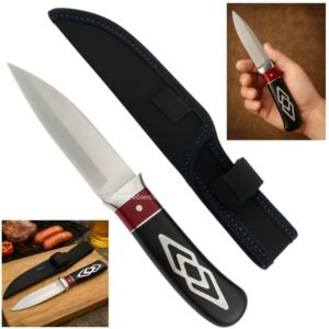 Faca Outdoor Multiuso Aço Inox Cabo Ergonômico + Bainha Ideal Para Pesca, Camping e Trilha - SLKA38