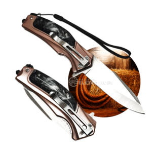 Canivete Tático Dobrável Design Moderno, Cabo Metálico Clipe de Cinto - TC04