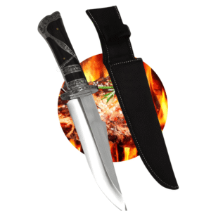 Faca De Caça Pesca Churrasco Luxo Fulltang Inox Acabamento Premium - TF17