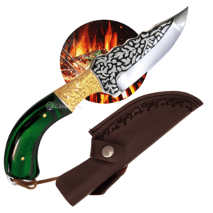 Faca Full Tang Cabo Verde 31cm Arte Artesanal Lâmina Aço Inoxidável - MD10A