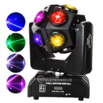 Canhão Moving Head RGBW 12 Leds Laser Strobo Dmx Jogo De Luiz - OIH6906