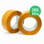 2 Fitas Adesivas Plástica Marrom 42mm x 200m Ideal Para Embalagens, Caixas e Envio de Produtos - JD35