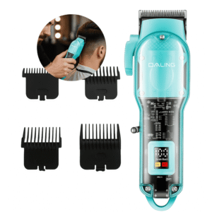 Aparador Pelos USB Display LED Máquina Corte Cabelo Barba Azul Claro - DL1817
