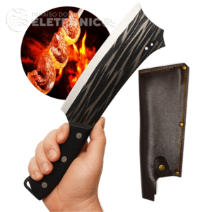 Faca Cutelo Corte Bruto Fulltang Em Aço Inoxidável Com Bainha - SLKLAF115AB