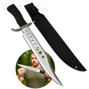 Faca Robusta Tática Grande 44.5cm Lâmina em Aço Inoxidável Com Bainha SLKK35