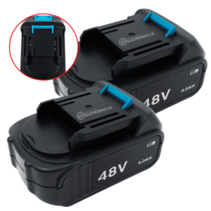 Kit 2 Baterias De Lítio 48v 4Ah Universal Recarregável Para Furadeiras Parafusadeira