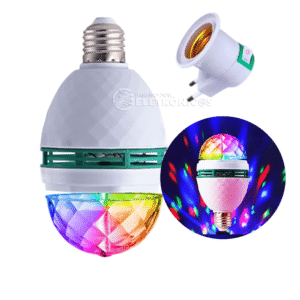 Lâmpada Globo de festa RGB Giratória Efeito Bola Maluca W998