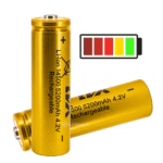 Kit 2 Baterias Recarregáveis 14500 4.2v Lítio 5200mAh Original