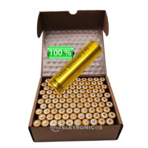 Caixa com 100 Baterias Recarregáveis 14500 3.7v Lítio 5000mAh Original BAT145005000MAH