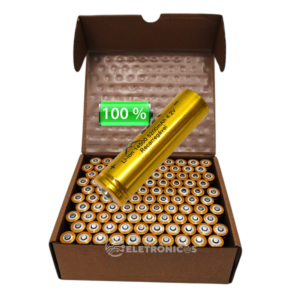 Caixa com 100 Baterias Recarregáveis 14500 4.2v Lítio 5200mAh Original
