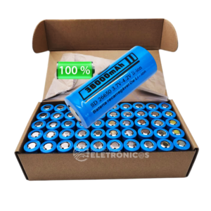 Caxa com 50 Baterias Recarregáveis 26650 de Li-ion 3.7v-4.2v 38000mAh - DY38000mah