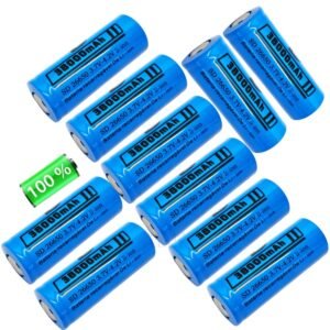 Kit 10 Baterias Recarregáveis 26650 de Li-ion 3.7v-4.2v 38000mAh - DY38000mah
