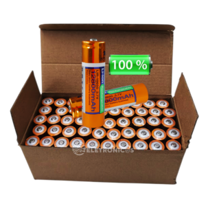 Caixa com 50 Baterias Lítio Íon Recarregáveis 12800mah Original Para Eletrônicos 18650 3.7v