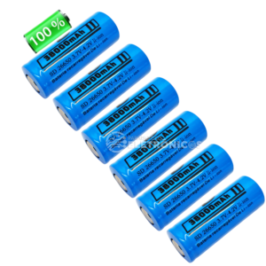 Kit 6 Baterias Recarregáveis 26650 de Li-ion 3.7v-4.2v 38000mAh - DY38000mah