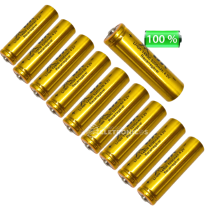 Kit 10 Baterias Recarregáveis 14500 4.2v Lítio 5000mAh Original DY340501