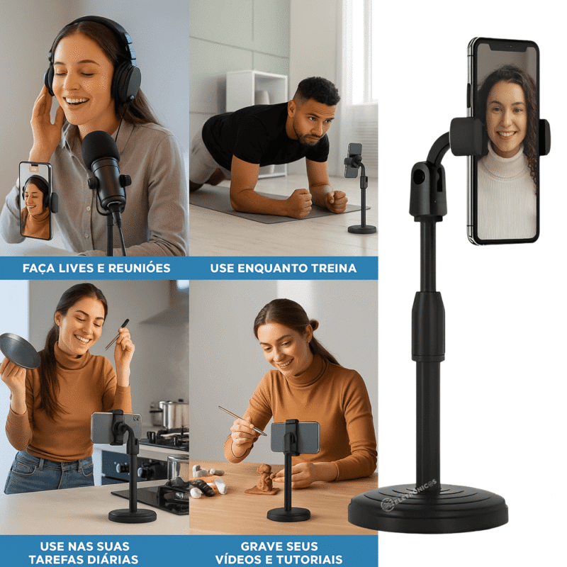 Suporte De Mesa Para smartphone Até 6