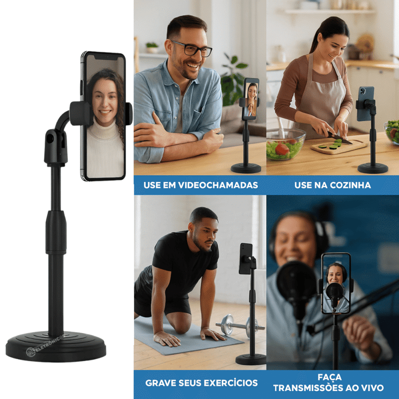 Suporte De Mesa Para smartphone Até 6