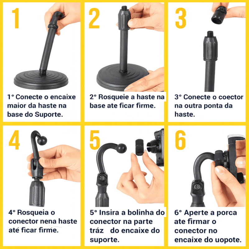 Suporte De Mesa Para smartphone Até 6