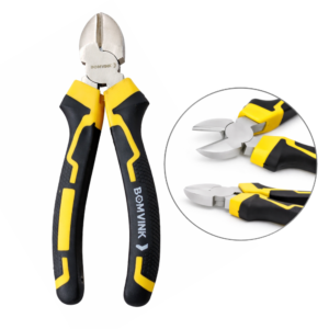 Alicate de Corte Diagonal 6'' Cabo Com Isolação Anatômico e Emborrachado - BOM1602