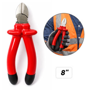 Alicate de Corte Diagonal 8'' Cabo Com Isolação Anatômico e Emborrachado - BOM1644