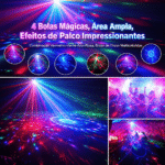 Luzes de DJ para festas, Pro 6 em 1 Dmx e máquina (4)