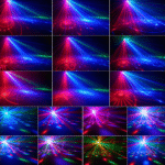 Luzes de DJ para festas, Pro 6 em 1 Dmx e máquina (7)