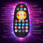 Luzes de DJ para festas, Pro 6 em 1 Dmx e máquina (9)