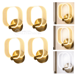 Kit 4 Luminária Arandela Pétala De Parede Led 3 Cores Dourada Moderna - EBAR80204 (cópia) (cópia)