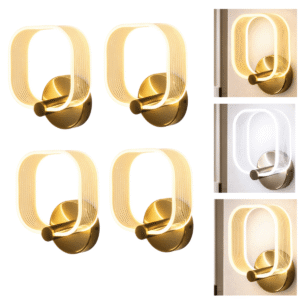 Kit 4 Luminária Arandela Pétala De Parede Led 3 Cores Dourada Moderna - EBAR80204 (cópia) (cópia)