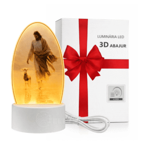 Luminária Caminho de Jesus 3 Cores 3D Decoração - EBMZ9005