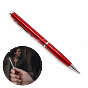 Caneta Canivete Lâmina Afiada Aço Inoxidável Defesa e Proteção Vermelho SLKD172