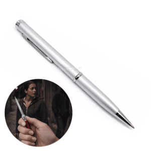 Caneta Canivete Lâmina Afiada Aço Inoxidável Defesa e Proteção - Prata SLKD172