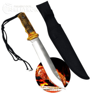 Faca 33cm Full Tang Lamina Afiada Para trilha, pescarias, Churrascos – SLKA29