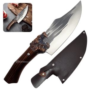 Faca Artesanal de Luxo 28cm Para Churrasco Com Cabo Dragão - SLKLAF130