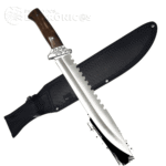 Faca Robusta Tática 40cm Grande Lâmina Aço Inoxidável Com Bainha SLKA160