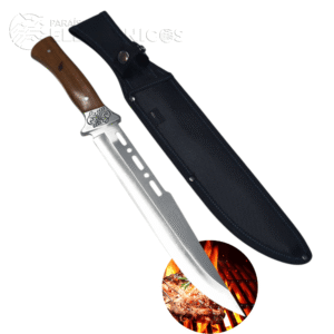 Faca Grande Robusta Tática 40cm Lâmina em Aço Inoxidável Com Bainha SLKA161
