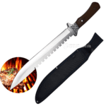 Faca Robusta Tática Grande 40cm Lâmina em Aço Inoxidável Com Bainha SLKA162