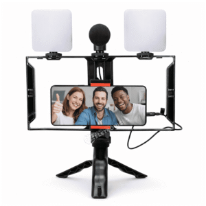 Kit Estúdio Portátil Completo de Gravação Iluminação Áudio Estabilidad - MTG3333