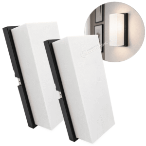 Kit 2 Luminárias Arandela Gelo P/ Parede 18w Luz Branco Quente 3000K - EBAR61491