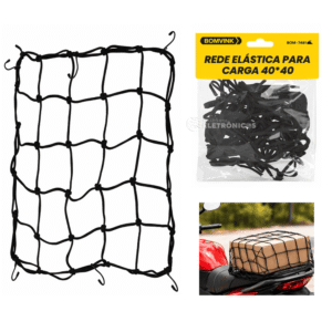 Kit 2 Rede Elástica Para Carga e Proteção 40cm x 40cm - BOM7441