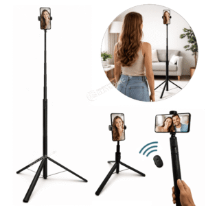 Tripé Bastão Selfie 1,70mt com Controle Bluetooth e Suporte 360° - MZP314