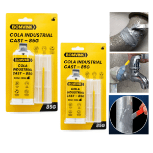 Kit 2 Cola Para Metal PVC Reparos em Geral Industrial Soldagem A Frio BOM1596